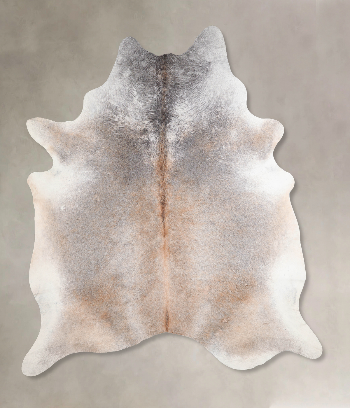 Grey with Beige Cowhide Rug #A30666