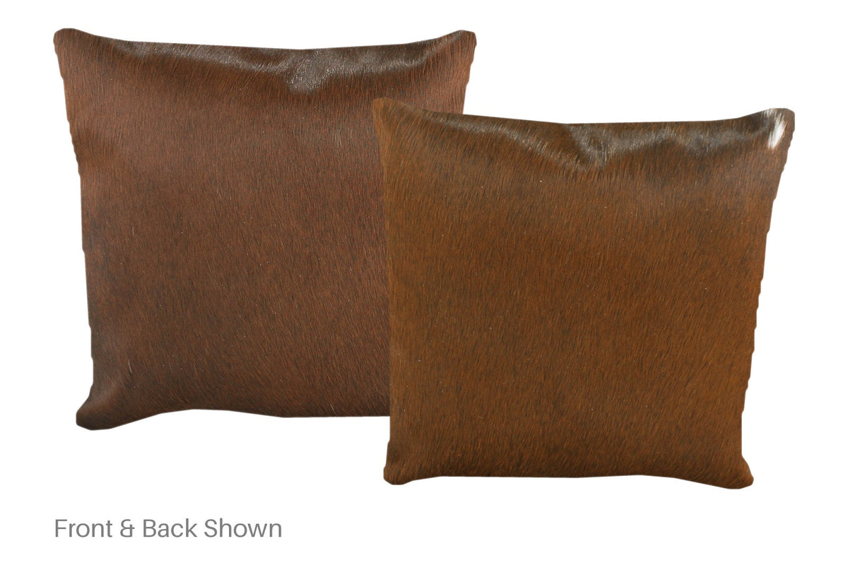 Brown with Red Cowhide Pillow #A52673