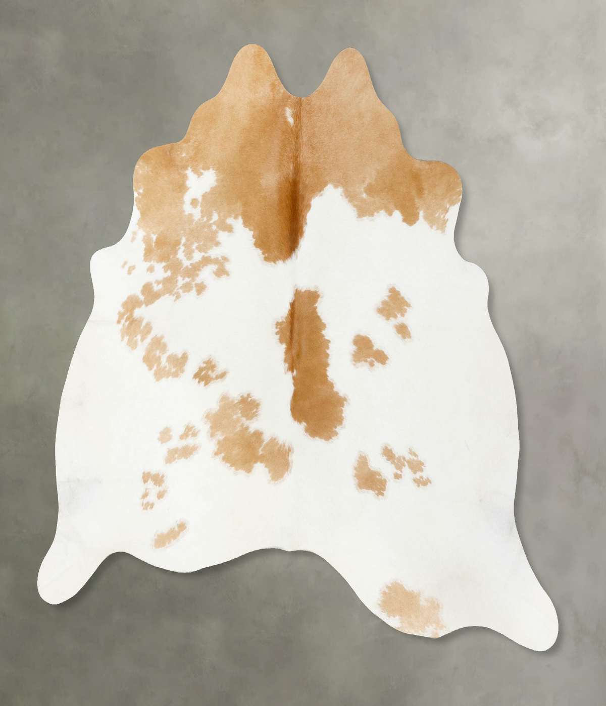 Beige and White Cowhide Rug #B25153