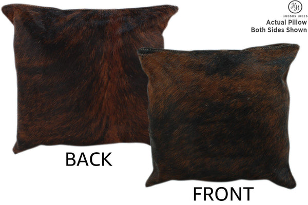Dark Brindle Cowhide Pillow #11203