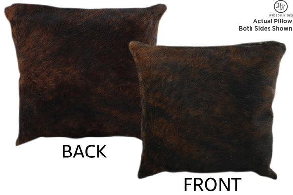 Dark Brindle Cowhide Pillow #11208