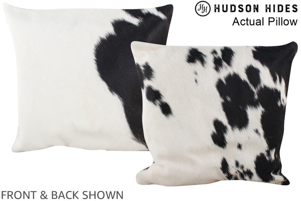 Black and White Cowhide Pillow #A13378