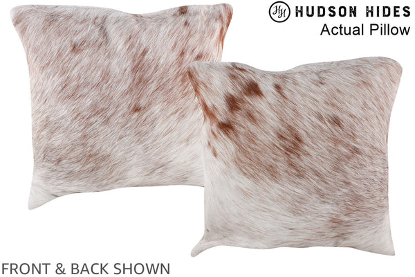 Salt and Pepper Brown Cowhide Pillow #A13453