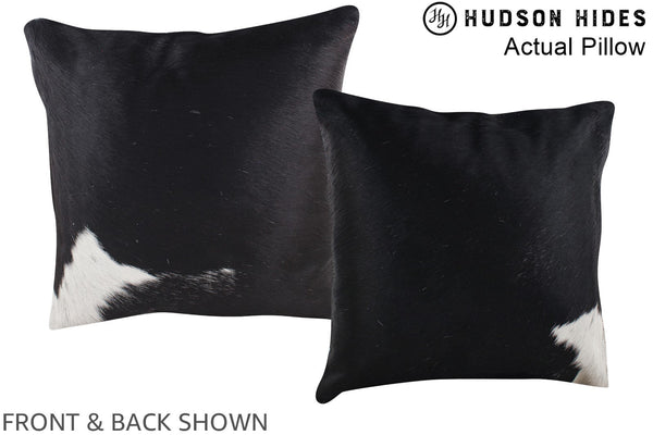 Black and White Cowhide Pillow #A13467