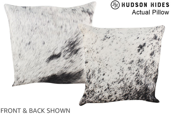 Salt and Pepper Black Cowhide Pillow #A13474