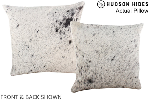 Salt and Pepper Black Cowhide Pillow #A13546