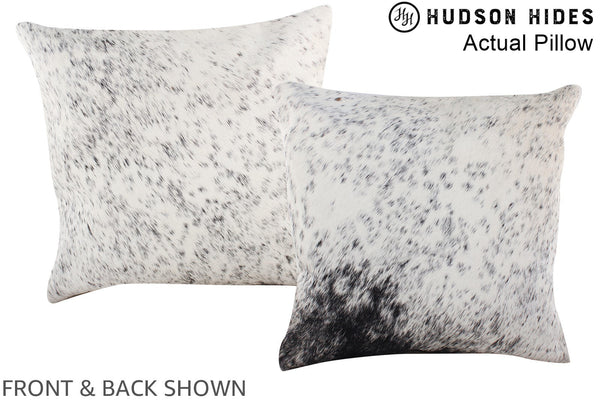 Salt and Pepper Black Cowhide Pillow #A13592