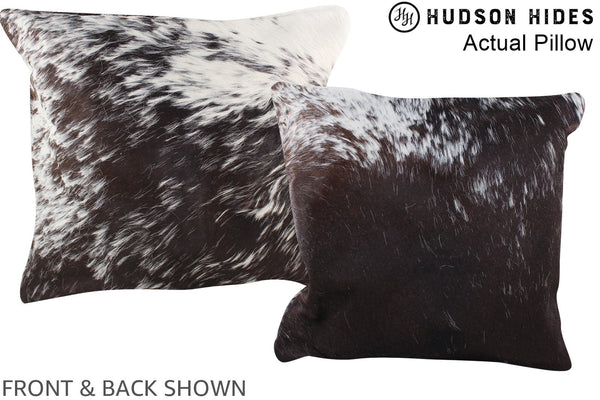 Salt and Pepper Black Cowhide Pillow #A13593