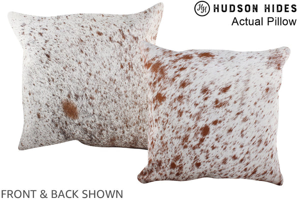 Salt and Pepper Brown Cowhide Pillow #A13598