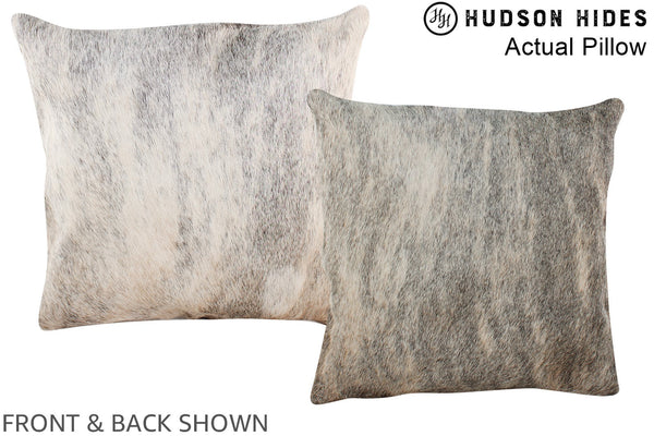 Grey Cowhide Pillow #A13724