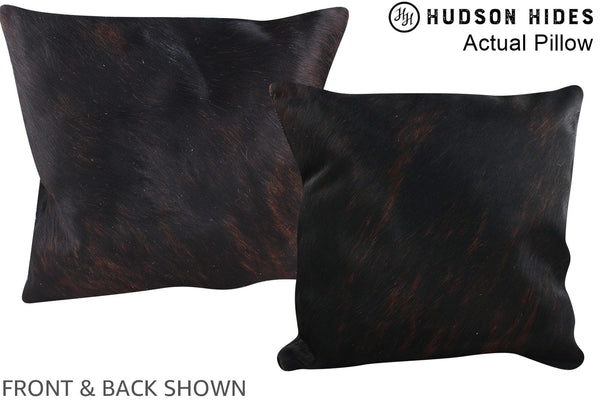 Solid Black Cowhide Pillow #A13742