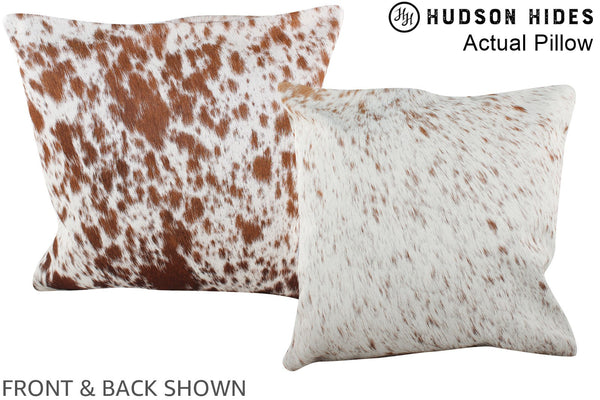 Salt and Pepper Brown Cowhide Pillow #A13780