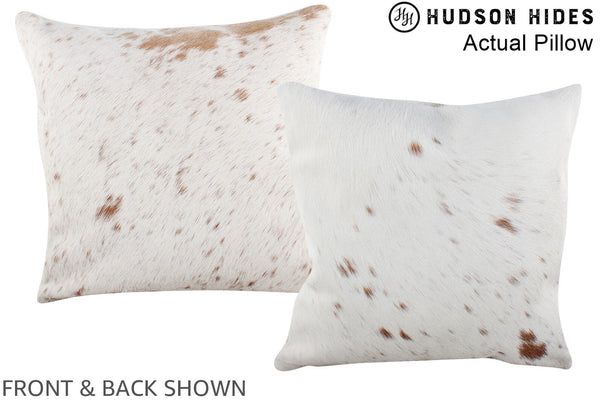 Salt and Pepper Brown Cowhide Pillow #A13844