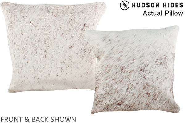 Salt and Pepper Brown Cowhide Pillow #A13854