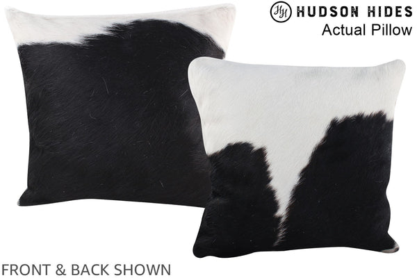 Black and White Cowhide Pillow #A13996