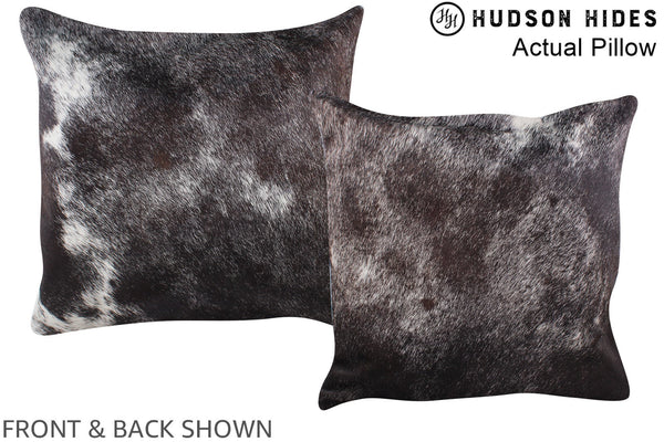 Salt and Pepper Black Cowhide Pillow #A14114