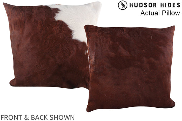 Brown and White Cowhide Pillow #A14140