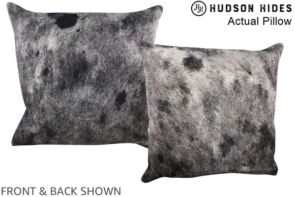 Salt and Pepper Black Cowhide Pillow #A14141