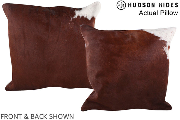 Brown and White Cowhide Pillow #A14143