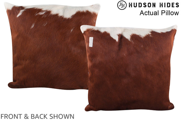 Brown and White Cowhide Pillow #A14151