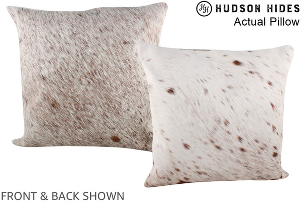 Salt and Pepper Brown Cowhide Pillow #A14206
