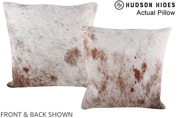 Salt and Pepper Brown Cowhide Pillow #A14232