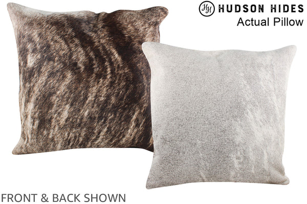 Grey Cowhide Pillow #A14299