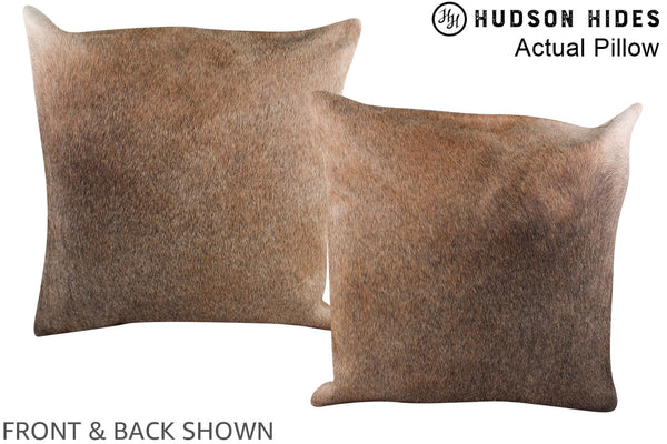 Grey with Beige Cowhide Pillow #A14411