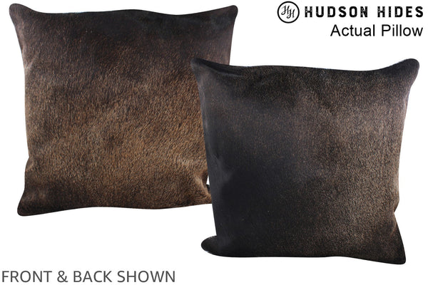 Grey with Beige Cowhide Pillow #A14417