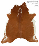 Brown and White Regular Cowhide Rug #14465