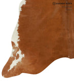 Brown and White Regular Cowhide Rug #14465