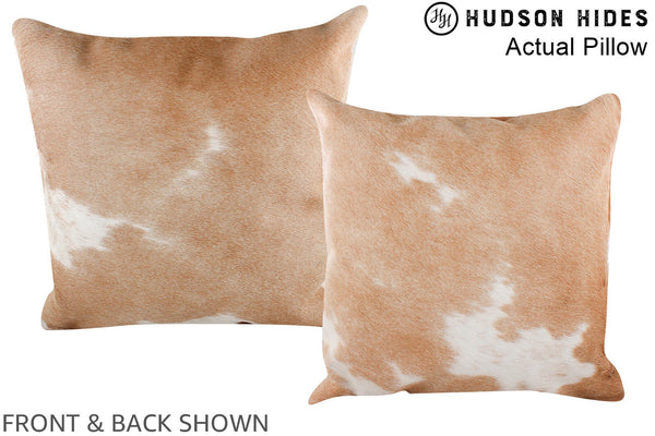 Beige and White Cowhide Pillow #A14538