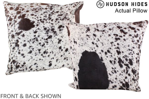 Salt and Pepper Black Cowhide Pillow #A14563