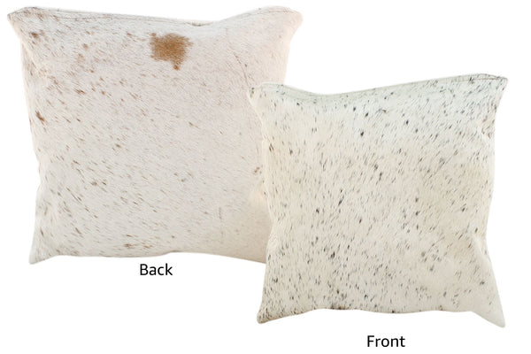 Salt and Pepper Brown Cowhide Pillow #16881