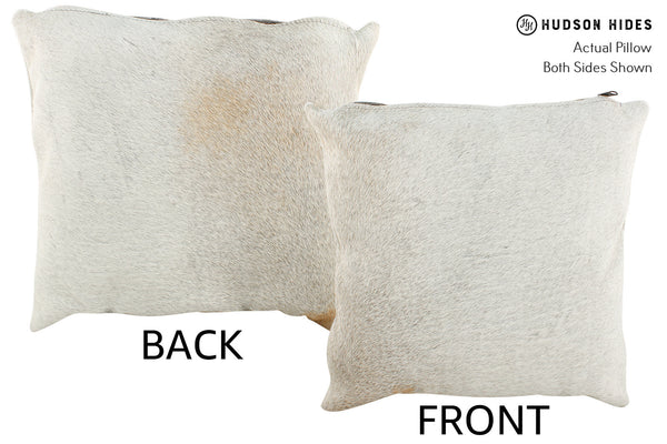 Grey with Beige Cowhide Pillow #20806