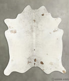 Salt and Pepper Brown XX-Large Brazilian Cowhide Rug 7'9"H x 6'11"W #22625 by Hudson Hides