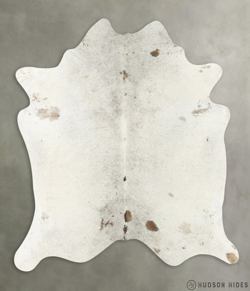 Salt and Pepper Brown XX-Large Brazilian Cowhide Rug 7'9"H x 6'11"W #22625 by Hudson Hides