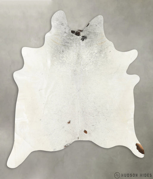 Salt and Pepper Brown X-Large Brazilian Cowhide Rug 7'4"H x 6'6"W #22751 by Hudson Hides