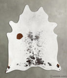 Salt and Pepper Brown XX-Large Brazilian Cowhide Rug 8'2"H x 6'9"W #22998 by Hudson Hides