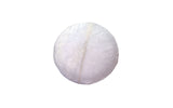 Cowhide 24" Round Patchwork Ottoman - white