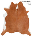 Brown and White Regular Cowhide Rug #27297