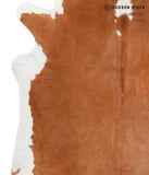 Brown and White Regular Cowhide Rug #27297