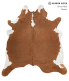 Brown and White Regular Cowhide Rug #28681