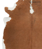 Brown and White Regular Cowhide Rug #28681