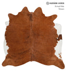 Brown and White Regular Cowhide Rug #28753