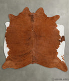 Brown and White Regular X-Large Cowhide Rug #28753