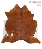 Brown and White Regular Cowhide Rug #28901