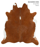 Brown and White Regular Cowhide Rug #29756