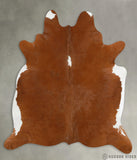 Brown and White Regular X-Large Cowhide Rug #29756