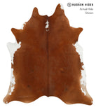 Brown and White Regular Cowhide Rug #29825